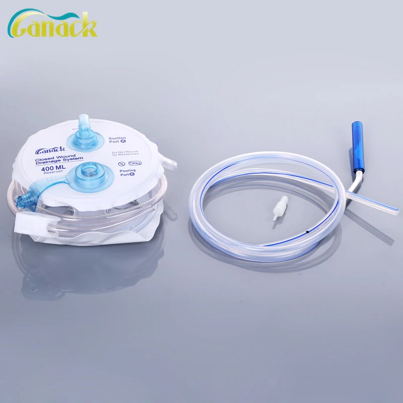 High Quality Medical  200ml 400ml  PVC Spring Closed Wound Drainage System