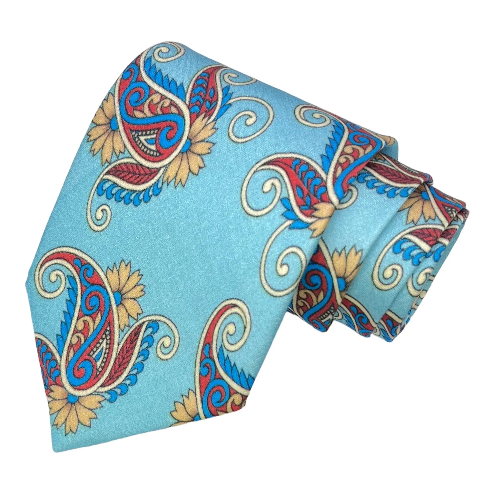 Tie Benon Firozi Paisley Printed Silk Tie