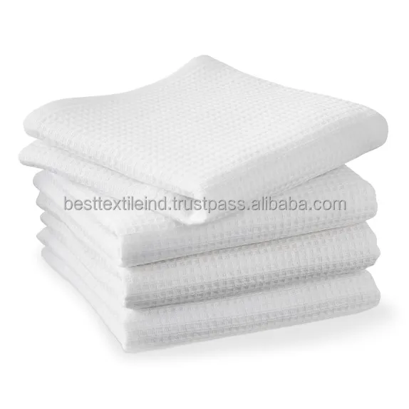 Wholesale Sublimation Screen Waffle White Kitchen Tea Towels Dish Towels For Printing Glasscloth