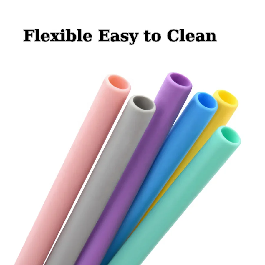 Silicone Straw Flexible Easy to Clean With Various Sizes Custom on Demand With Factory Services