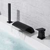 Matte black American-style water outlet set of three