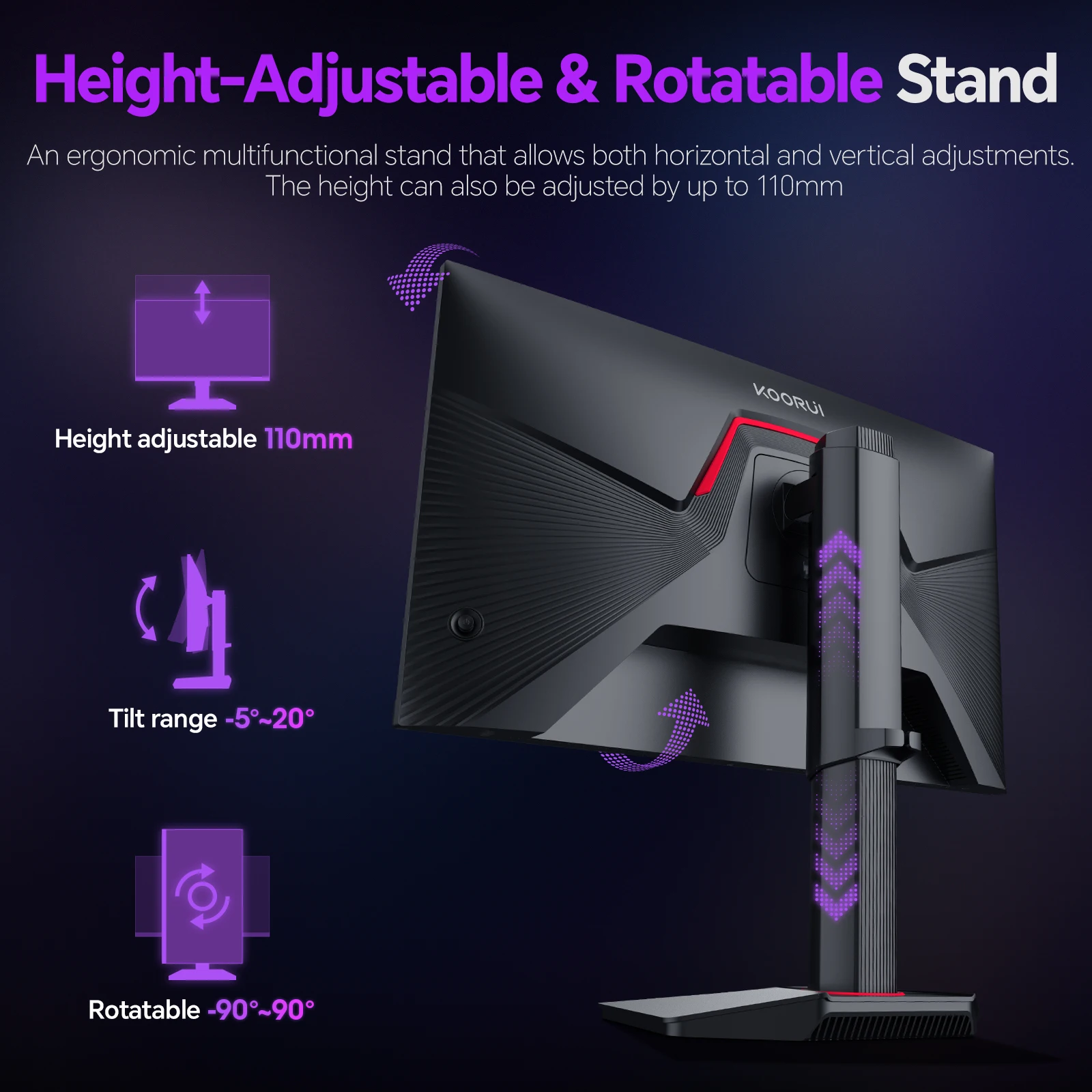 KOORUI G2722P 27inch Gaming Monitor - 2K 1440P 200hz HDR400