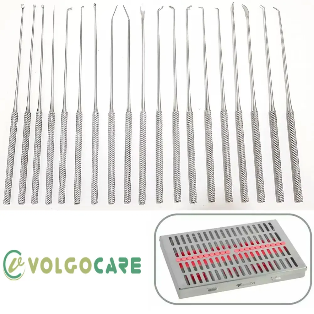 新品外科用マイクロディセクターメス 3本セット Rhoton Micro Dissector Set 20ピース 外科用器具 手動タイプ CE認証