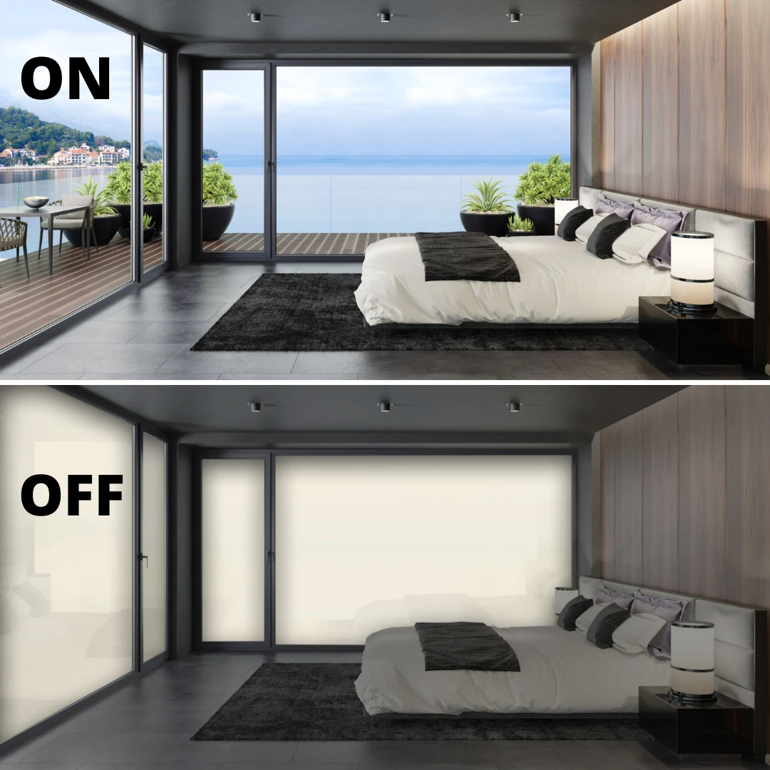 Умная умная стеклянная пленка PDLC 82% 83% 84% 88% 92% пропускания 94% для помещений офисов ванной комнаты