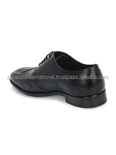 High Quality Men's Dress Shoes Full Grain Black Antique Italian Leather Customized Logo Casual Formal Office Party Wear EVA