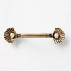 Antique Brass with Pearl Accent