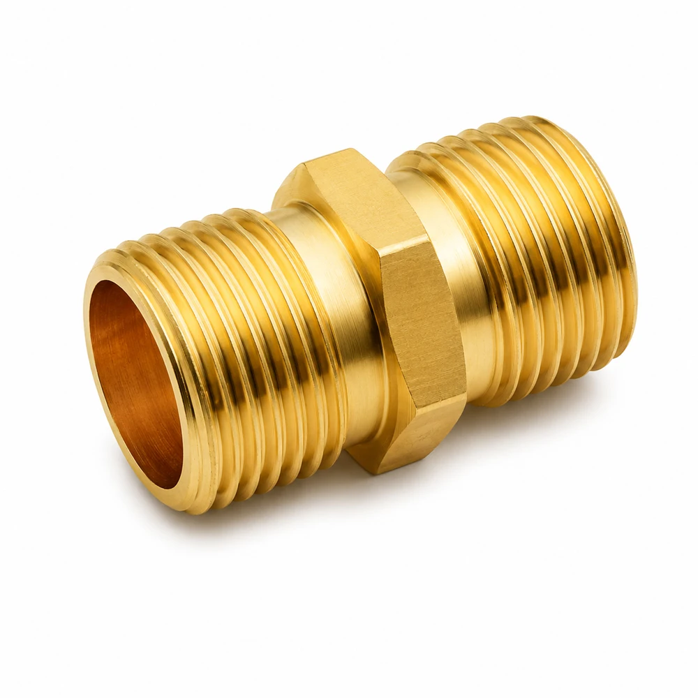 Precision Machined Hex Nipple Pipe Fitting Male Thread Connector for ...