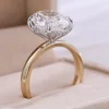 14K Solid Gold+Lab Diamond ring