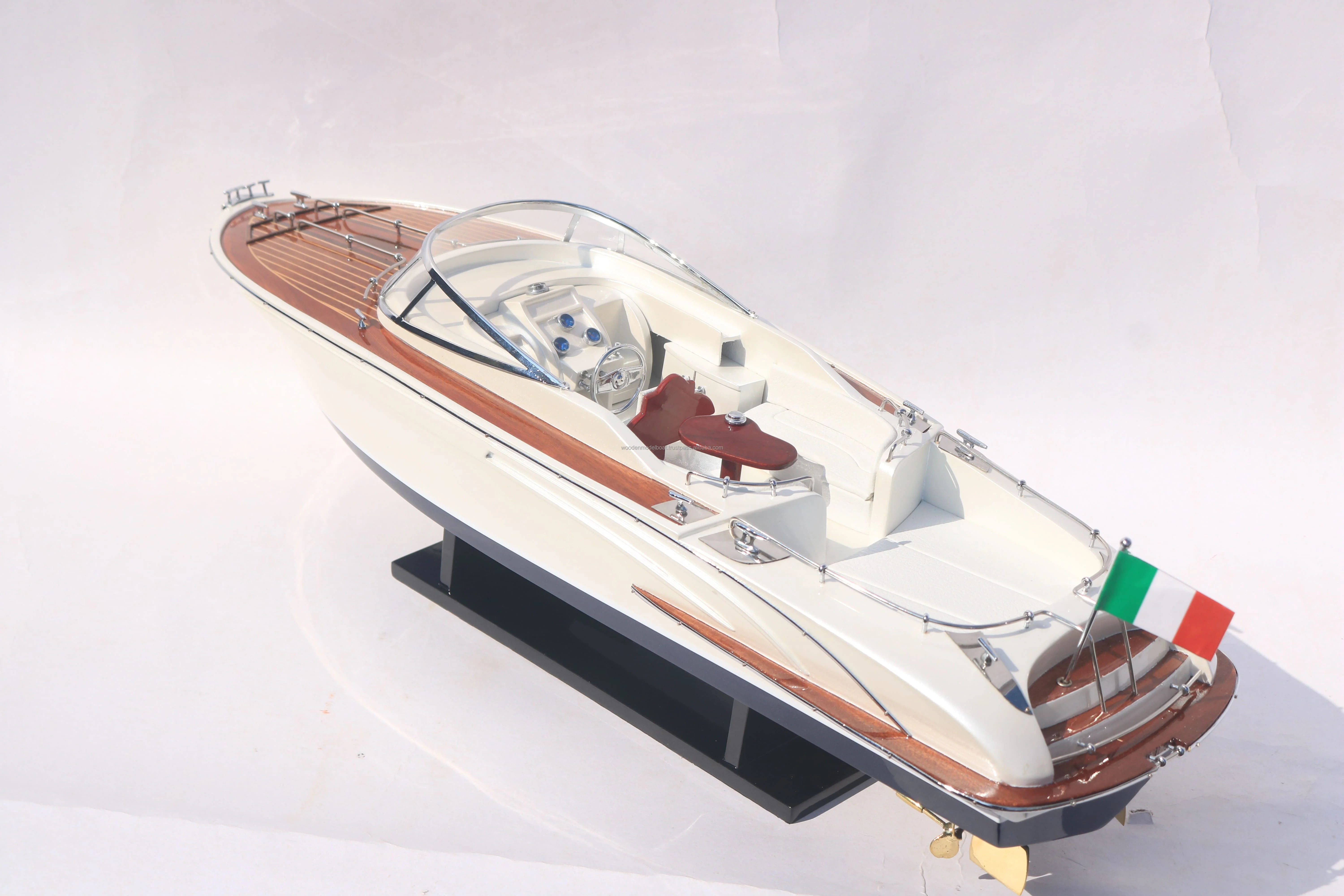 RIVA RAMA Wooden Speed Boat Model - Premium Craftsmanship