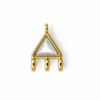 Triangular Bezel White Stone