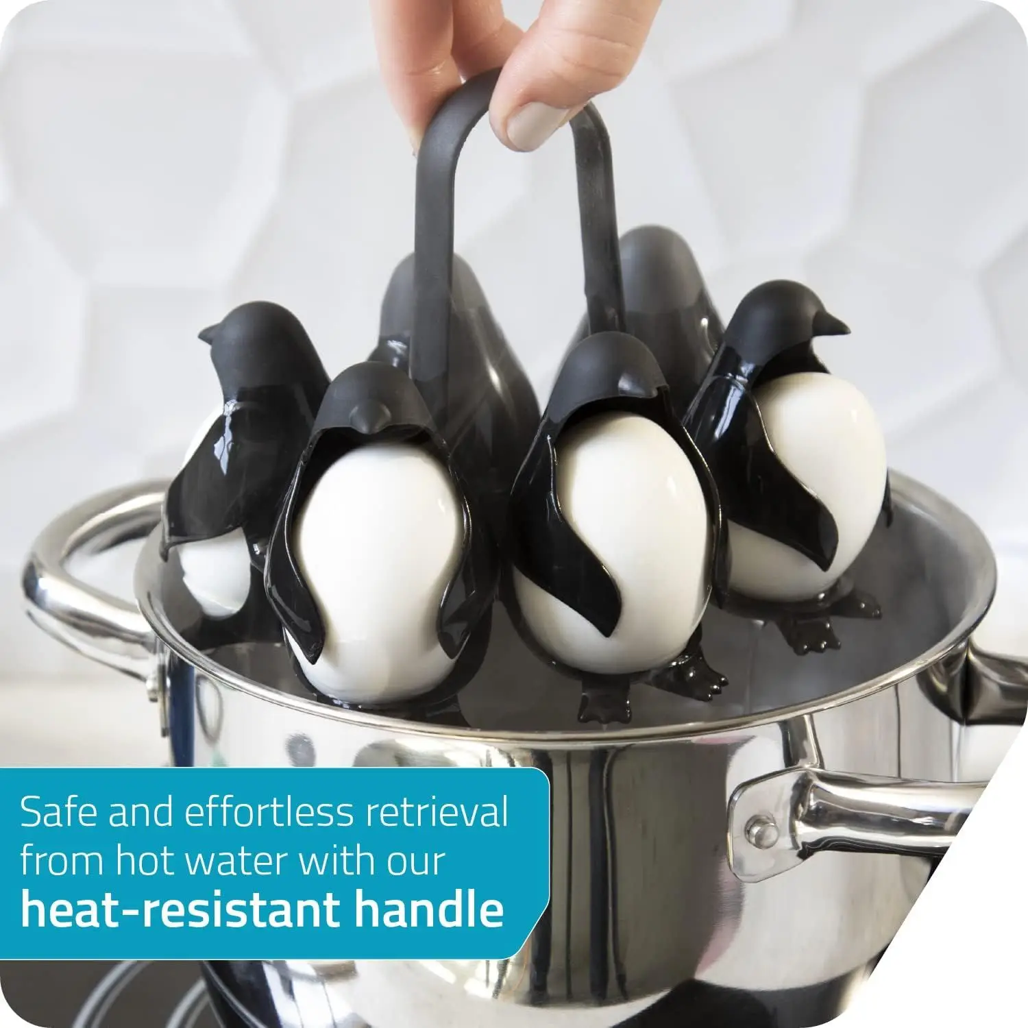 Creative Penguin Egg Cooker Household Egg Mold Holder Cute Kitchen Gadgets Rack for Egg Storage Egg Boilers