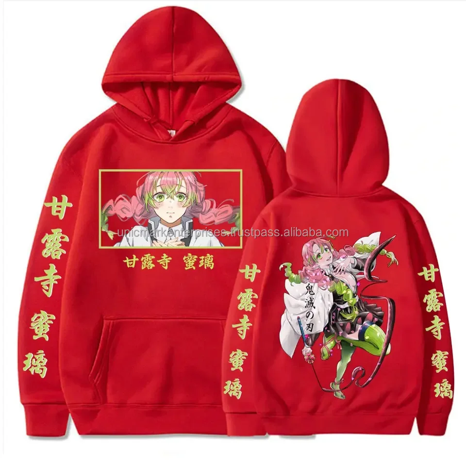 Barn Anime Demon Slayer Hoodie Vuxen Tanjirou Nezuko Tröja Kamado