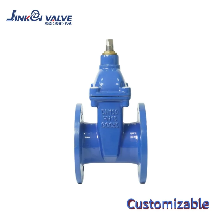 JINKON VALVE Z45X-16Q German Standard Flange Soft Seal Gate Valve | Manual Operation Optional | DN100 PN16 Ductile Iron Valve