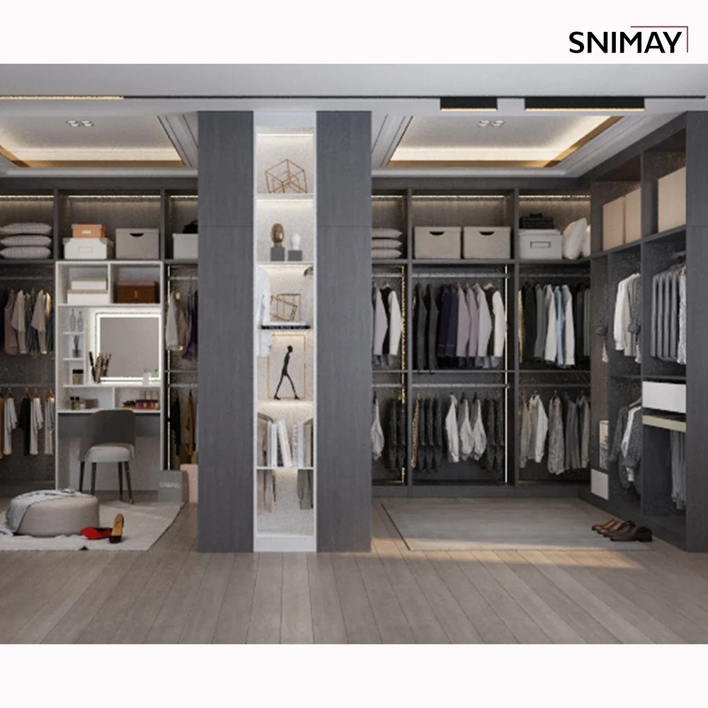Bedroom Wooden Wardrobe Modular Closets Systems Modern High End Walk in Closet
