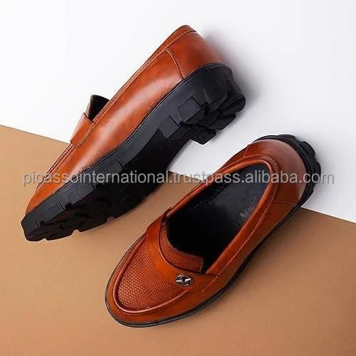 Manufacturer of High Quality Top Selling Casual Chunky Formal Corporate Genuine Leather Loafers Shoes for Men