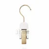 H18 CM Wood gold hook white hanger
