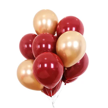 Wholesale 12 Inch Jewel Red Wedding Decorations Metallic Latex Party Balloons