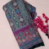 Dark Teal Green / Magenta Pink