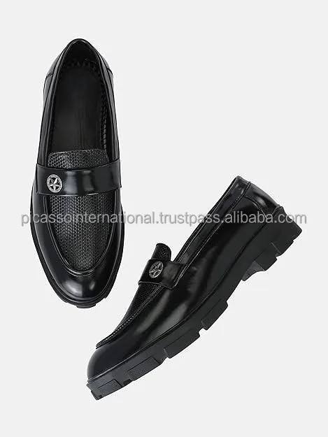 Manufacturer of High Quality Top Selling Casual Chunky Formal Corporate Genuine Leather Loafers Shoes for Men