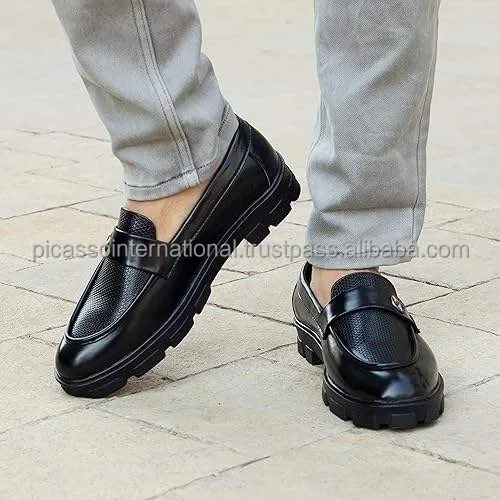 Manufacturer of High Quality Top Selling Casual Chunky Formal Corporate Genuine Leather Loafers Shoes for Men