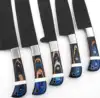 Deep Cobalt Blue, Warm Brown Wood Grain