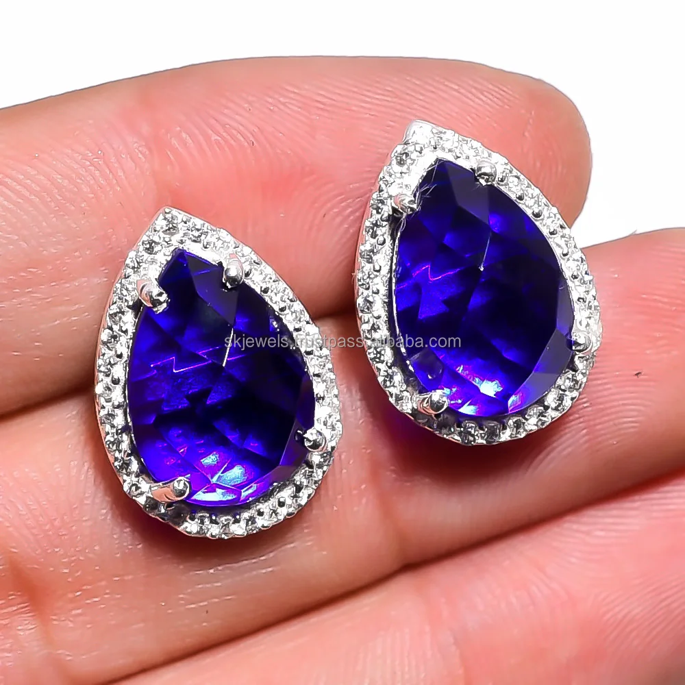 Stunning Natural Amethyst Gemstone Fine Silver Jewelry 925 Sterling