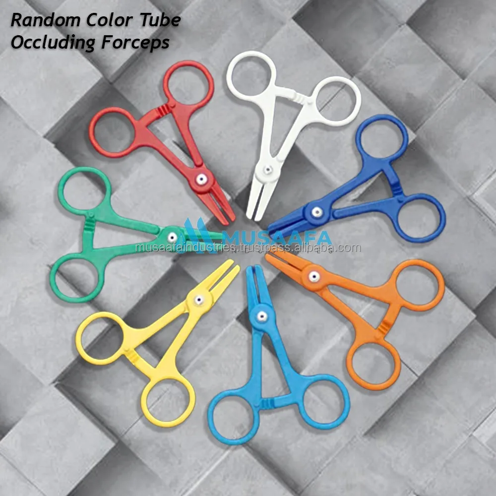 Disposable Plastic Hemostatic Tube Occluding Forceps Medical