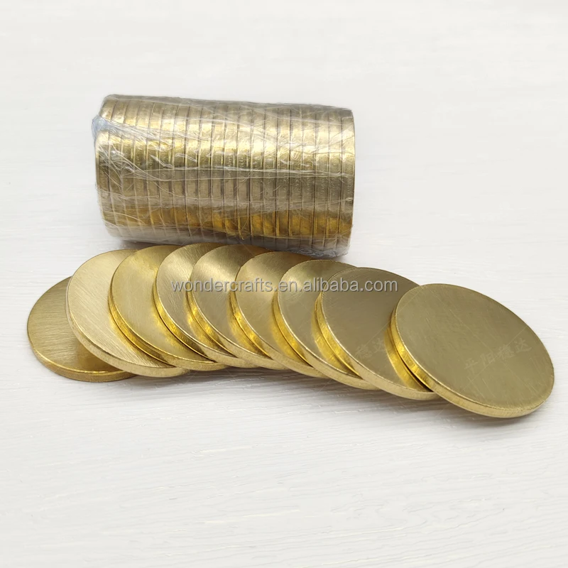 Wd Custom Metal Brass Copper Challenge Token Blank Coins 40mm Solid