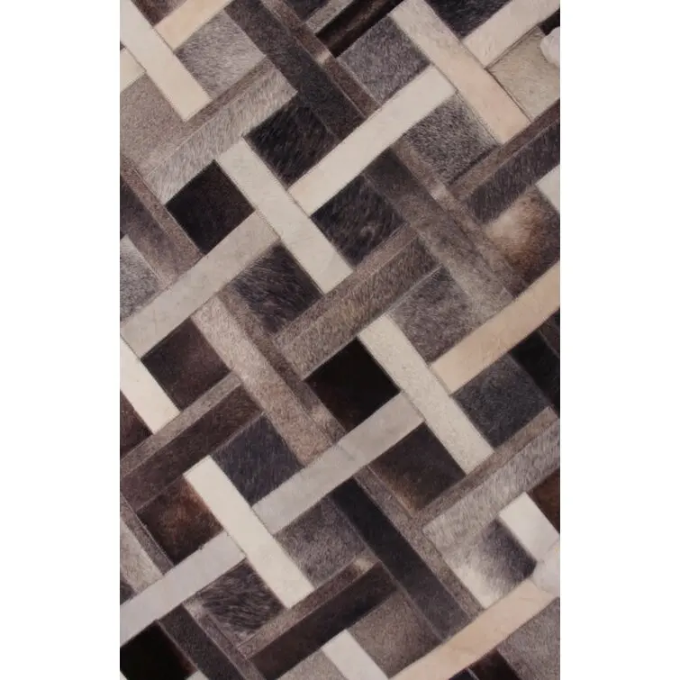 Authentic 8x10 Handmade Wool Cowhide Rug New Design Woven Hair-on 100% Cotton Material Area Rug for Living Room Bedroom Hallway