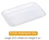 Assiette rectangulaire de 9 pouces