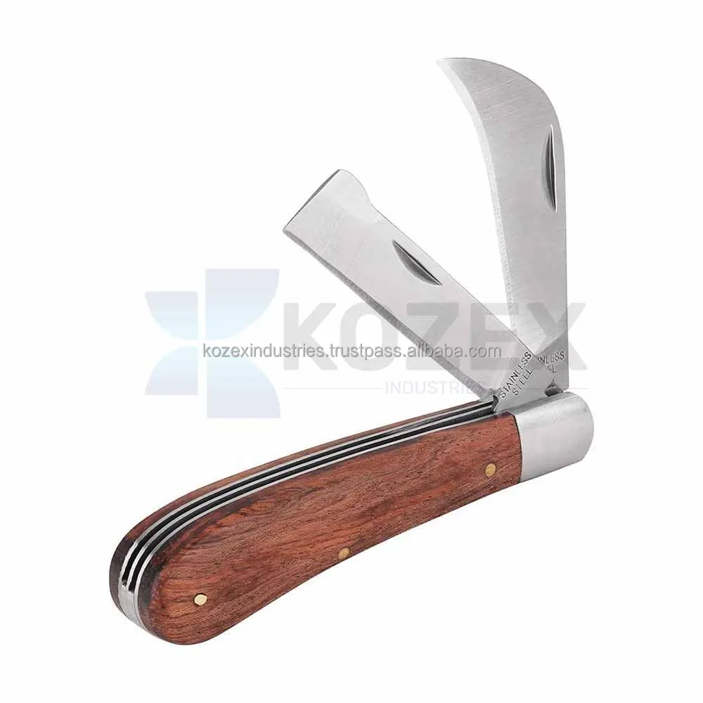 Best Selling Stainless Steel Pocket Folding Knife Multi Function Wooden Handle Folding Knifes