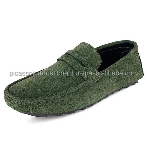 Best Quality Hot Selling Casual Wear Oxford Trendy Moccasin Style Handmade Genuine Italian Suede Leather Loafers Shoes for Men