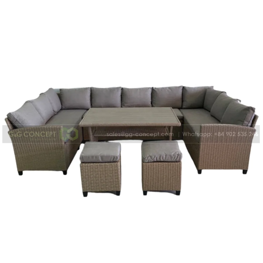 Wicker Furniture Outdoor Indoor Set Corner And Armchair For Sofa Set