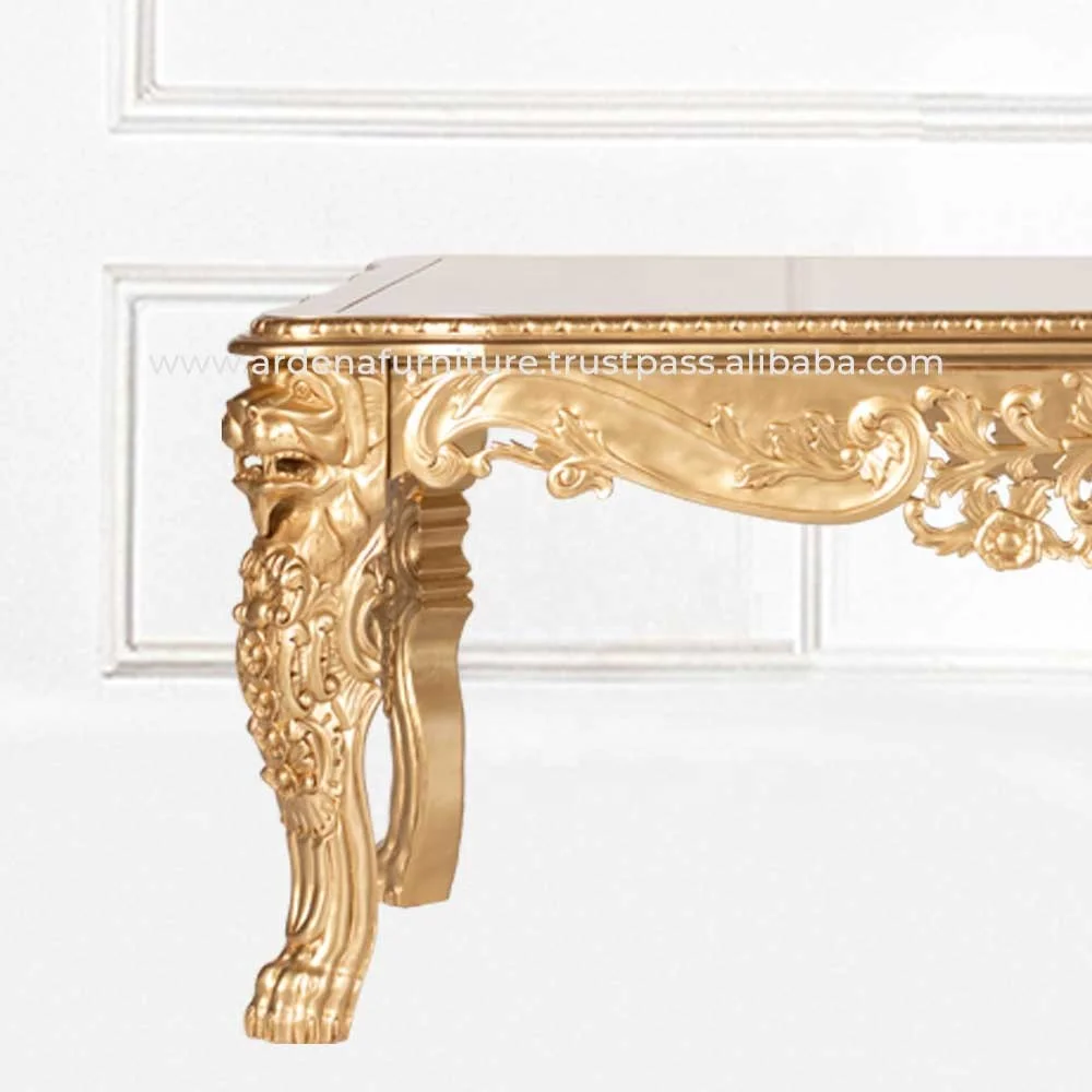 Exquisite Victorian Style Solid Wood Hand Made Lion Head Dining Tables for Banquet Living Room Furniture