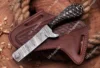 Damascus Steel & Black Yellow Pakka Wood