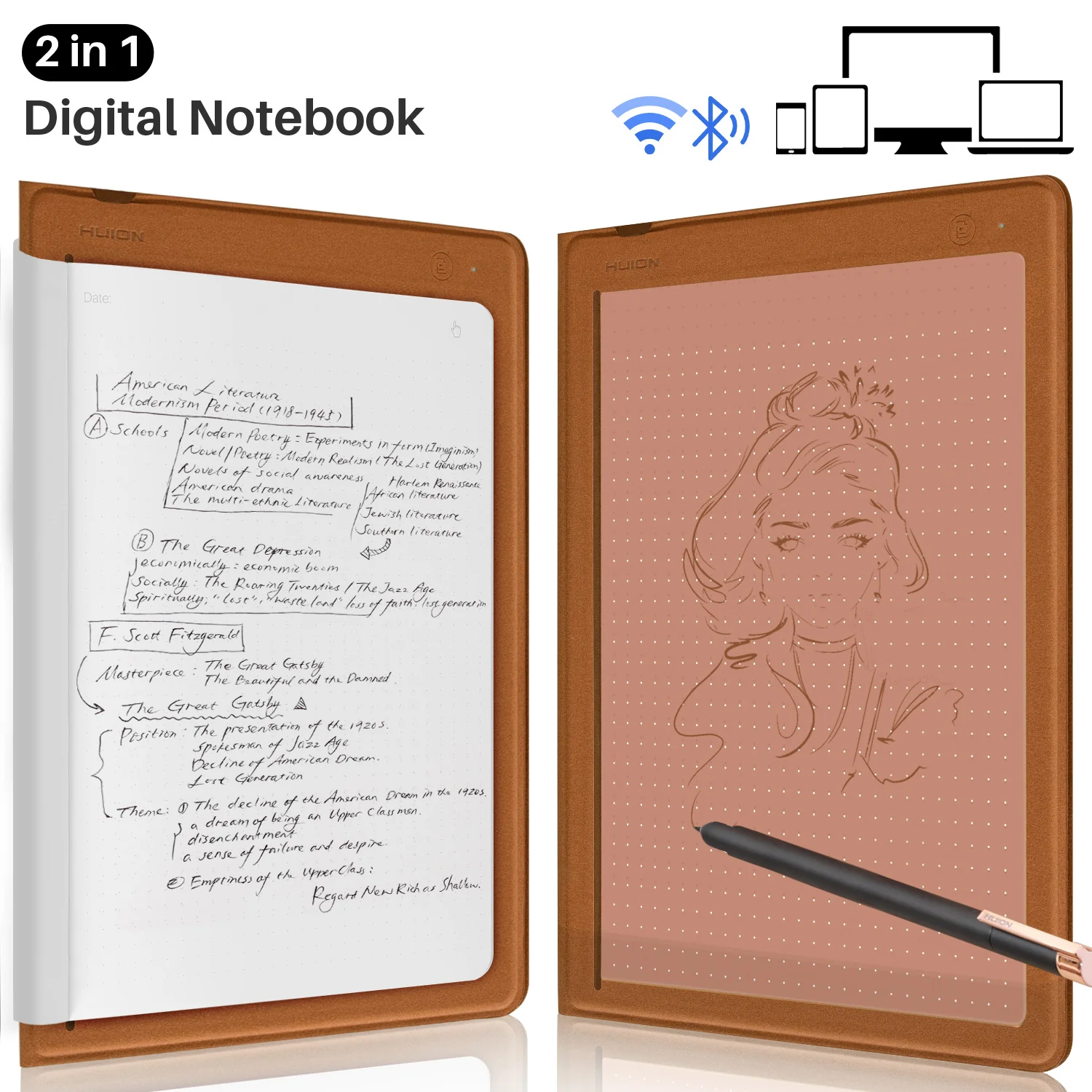Huion Note X10 - Smart Digital Notebook for Students & Professionals