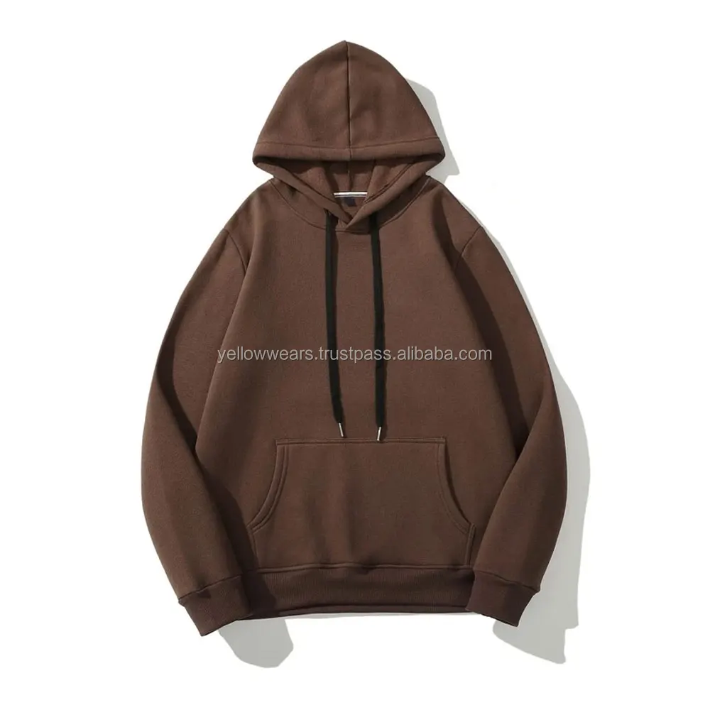 Men's 100%cotton Blank Thick 500gsm Heavy Weight Hoodies Oversized ...