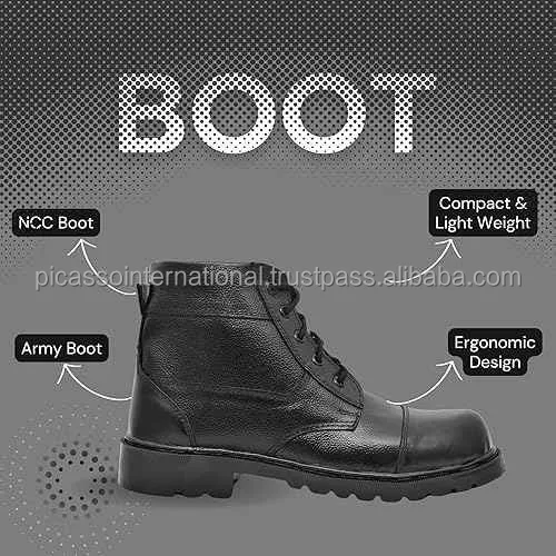 Good Quality Hot Selling Elegant Design Custom Logo OEM High Quality Cow Hide Leather Boots for Men at Direct Factory Price