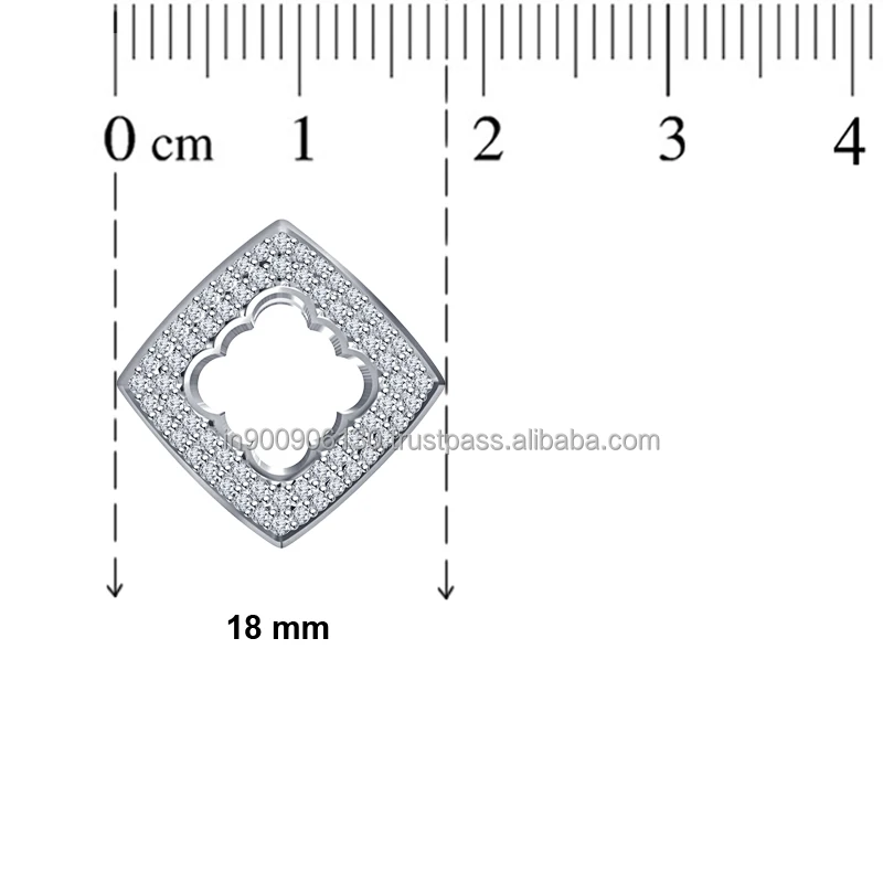 Latest Cad Model 3d Cad Design Pendant Set For Women Elegant Square ...