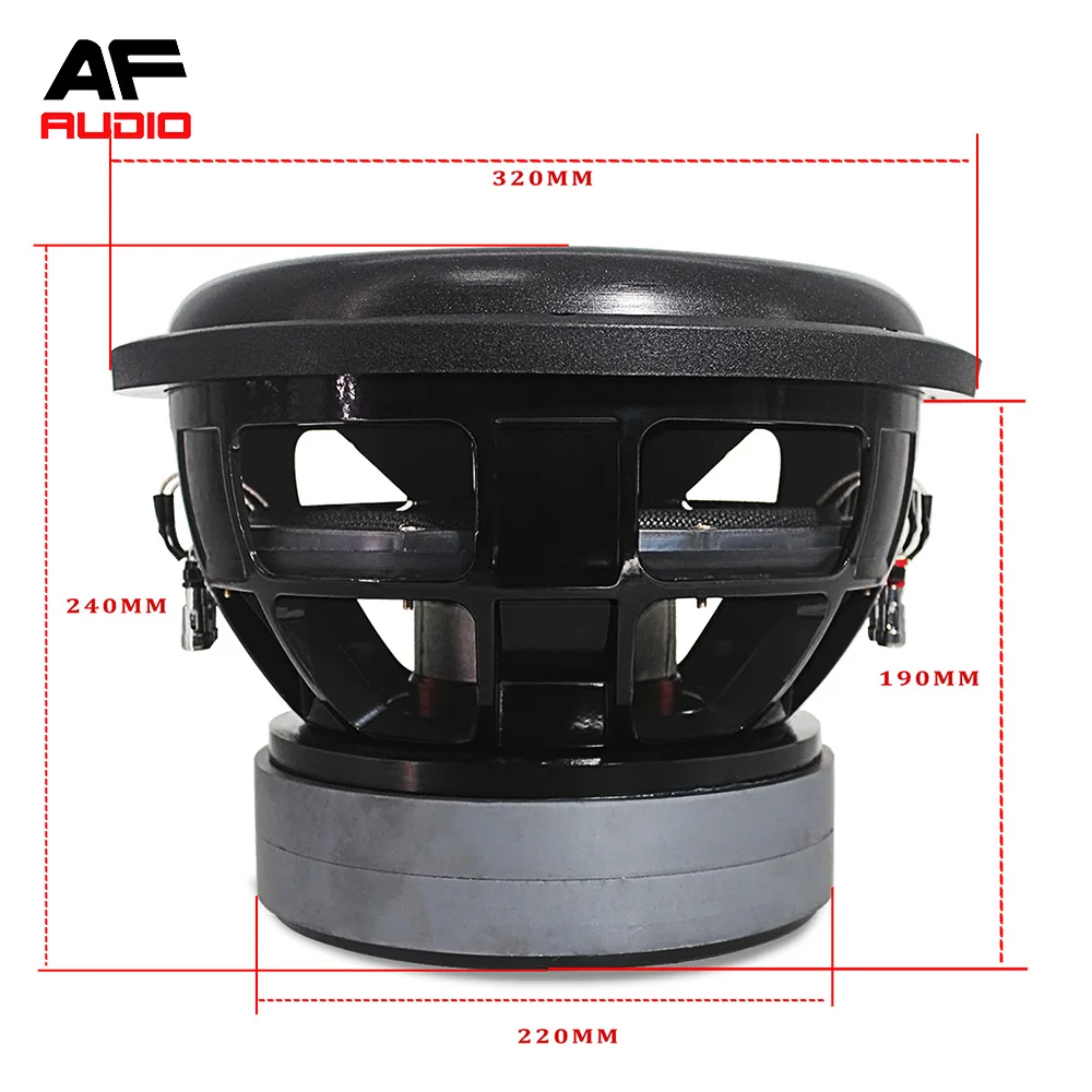 YaFeng Audio Powered 12 INCH  Subwoofer 2500W Rated Power SPL Competition Car Subwoofer Speakers