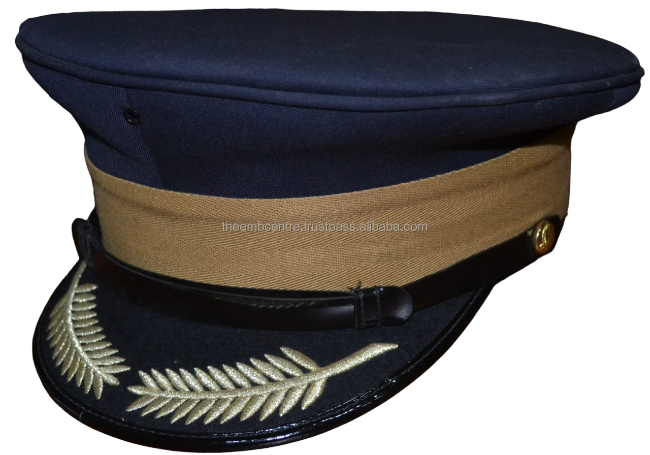 Customized Uniform  Caps Hatgerman Uniform Cap Headgear Silver Hand Embroidered Pakistan Customized  Caps