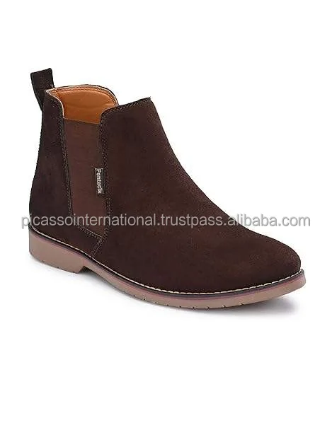 Widely Selling Best Quality Classic Design Wholesale Supply OEM 100% Swede Genuine Leather Chelsea Boots for Men