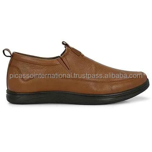 Eye Catching Design Customized Logo High Quality Formal Casual Office Party Wear Men's Genuine Leather Shoes from India