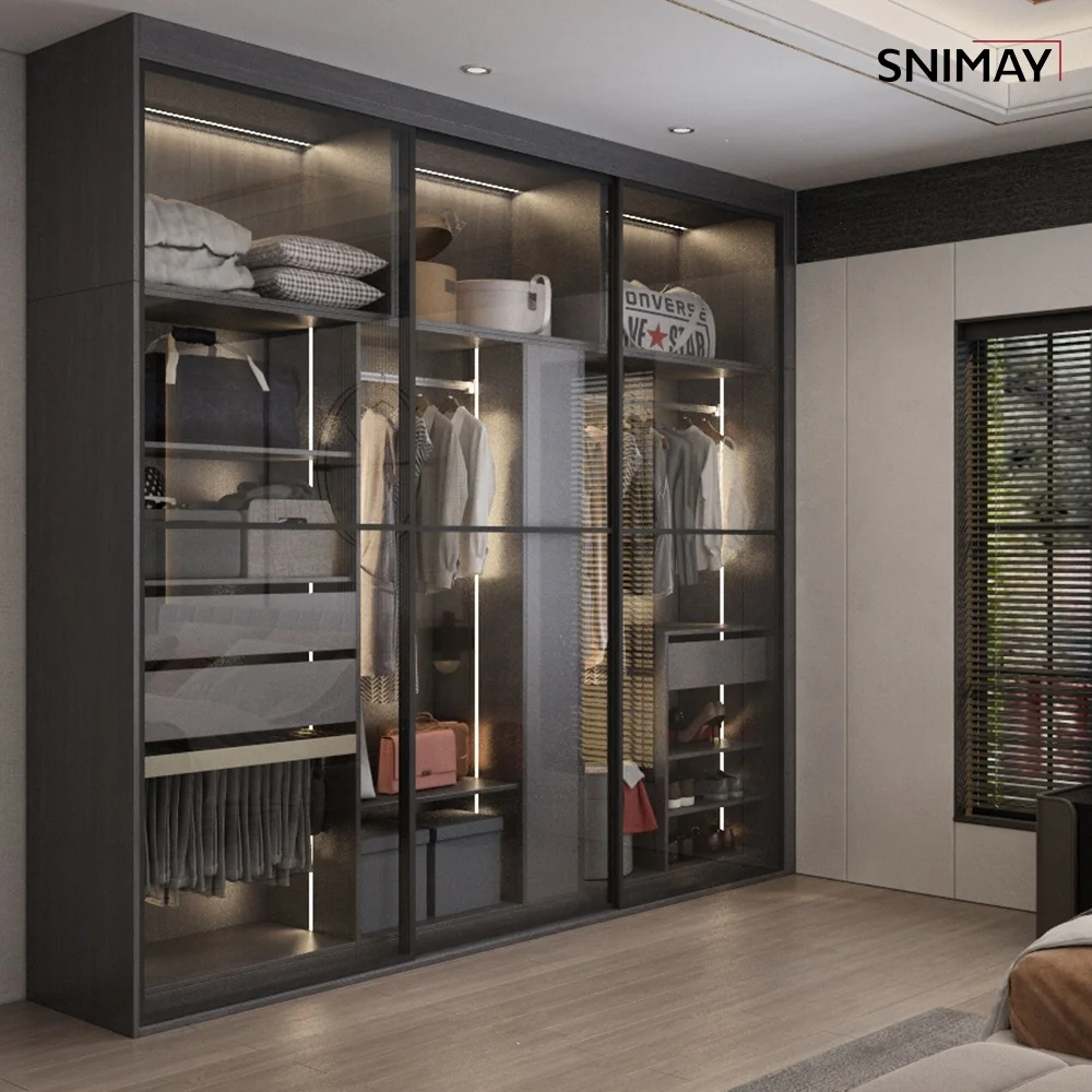 Bedroom Wooden Wardrobe Modular Closets Systems Modern High End Walk in Closet