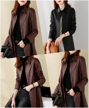 Wholesale new fashion girls leather biker jacket spring autumn long sleeve casual slim solid color zipper casual jacket