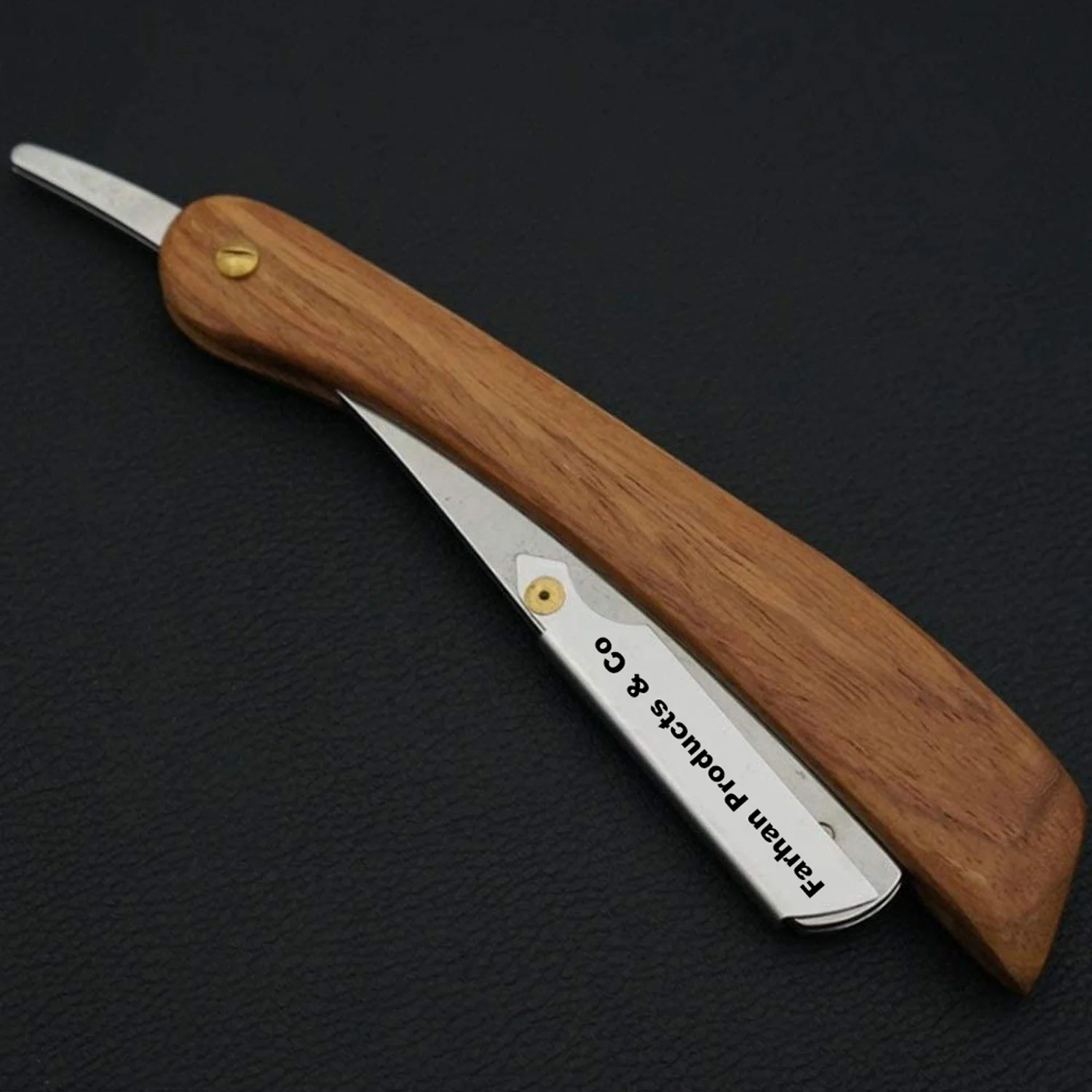Folding Blade Razor Beard Shaving Tools Private Custom Logo Plating Gold Professional Facial Straight Barber Razor