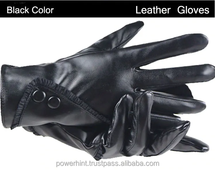 Женские зимние перчатки из искусственной кожи