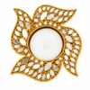 Four Petal Floral Mirror Diya