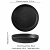 Assiette creuse texturée en pierre de 10 pouces - Noir mat