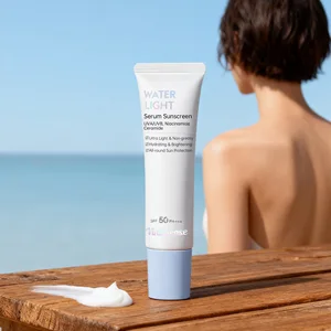 SKINEVER SPF50 Ultra-Light Non-Greasy Herbal Face Lotion Mineral Water Light Serum Sunscreen Hydrating Brightening Sunblock